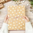 thumbnail image 6 of PuSpu Large-Size White Christmas Patterns Kraft Paper Christmas Gift Wrapping Paper Christmas Present Wrapping Paper Christmas Indoor Decoration, 6 of 6