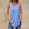 thumbnail image 2 of ZQUUVOU Tank Top For Women Casual Print V-Neck Printed Tunic Tops (Blue,M), 2 of 5