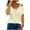 Beige, variant on Sexy Tops for Women Lace Cold Shoulder Round Neck Short Sleeve Slim Fit Blouse Summer Casual Tees T-Shirts