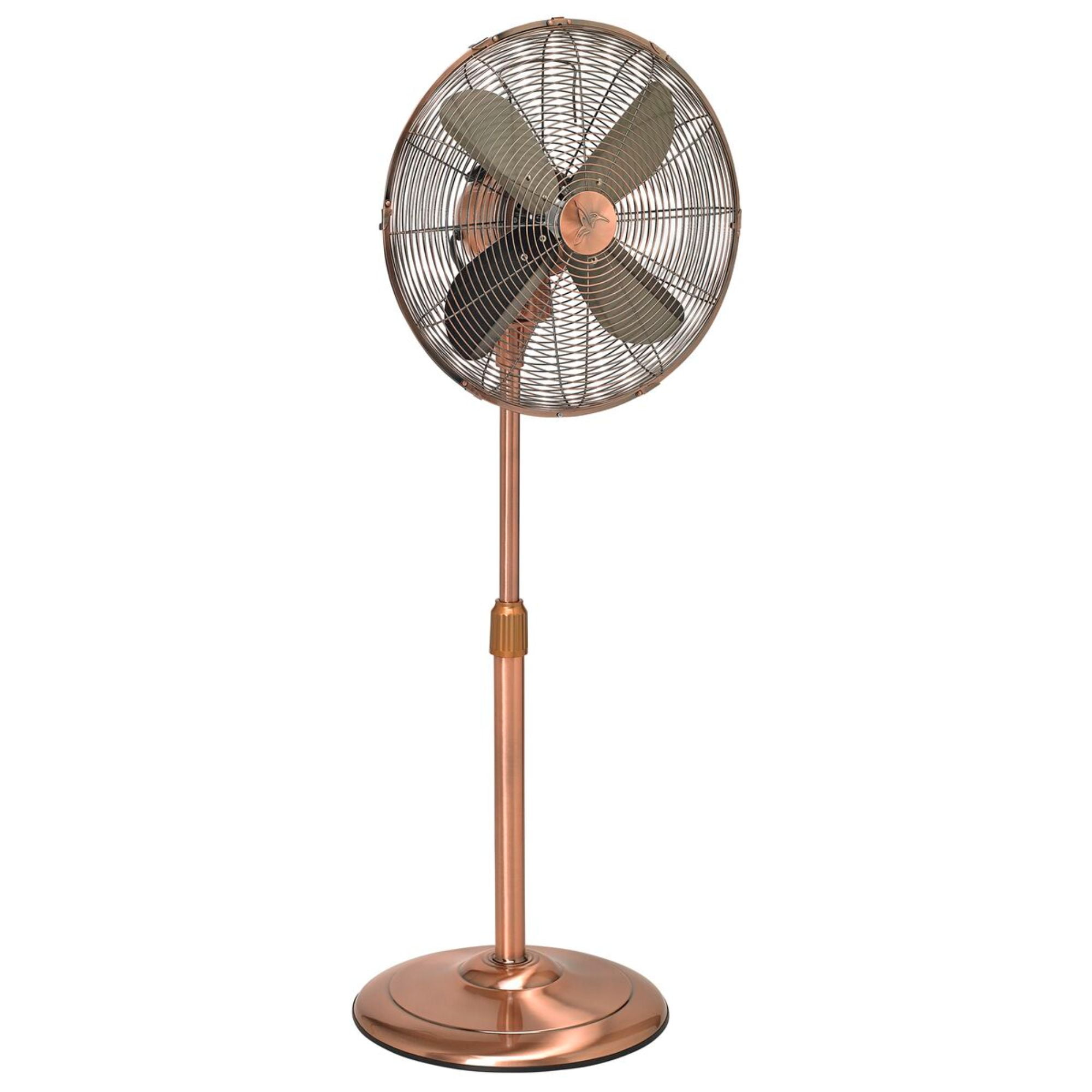 48" Brown Adjustable Height Standing Floor Fan