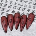 thumbnail image 2 of 7 hojas de pegatinas 3D con letras para uñas, autoadhesivas, 7 colores, diseño retro para nail art, fundas de móvil DIY, álbumes de recortes, todas las ocasiones, fáciles de aplicar, 2 of 8