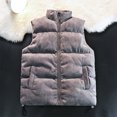 thumbnail image 4 of CharmCyan Men Puffer Vest Lightweight Sleeveless Outerwear with Stand Collar Full Zip Closure and Side Pockets for Casual Wear Gray 2XL, 4 of 5