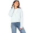 thumbnail image 3 of Celebrity Pink Women's Scalloped Hem Jewel Button Cardigan Sweater with Long Sleeves, Sizes XS-XXXL, 3 of 6