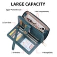 thumbnail image 4 of FALAN MULE Wallet for Women RFID Blocking Leather Clutch Long Purse Large Capacity Credit Card Holder Wristlet, 4 of 8