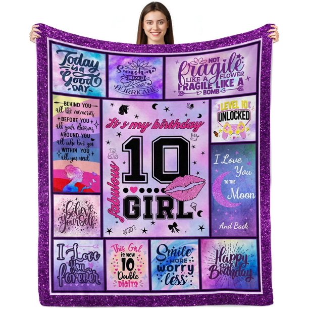 LHSHID Gifts for 12 Year Old Girl Blanket 12 Year Old Girl Gift Ideas 12th Birthday Gifts for Girls 12 Year Old Girl Gifts for Birthday 12th Birthday Decorations for Girls 60x80in