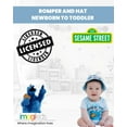 thumbnail image 2 of Sesame Street Cookie Monster Newborn Baby Boys Romper and Hat Newborn to Infant, 2 of 5