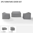 thumbnail image 3 of Crosley Ensemble de Housse de Meubles MO75004-GY 3 Pcs avec Causeuse et 2 Chaises - Gris, 3 of 8