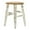 White Solid Square 14" x 14" x 18", variant on DecMode Wood Stool with Brown Wood Top, Blue