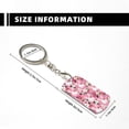 thumbnail image 4 of Naloa Rose Rabbit Print Keyfob with Split Key Ring and Print Labels, Key Labels Key Chain Tags, Luggage Tags, Car Key Chain Ring Keyfob Gift, 4 of 7