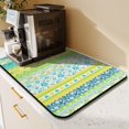 thumbnail image 2 of Washable Rubber Boho Floral Patchwork Dish Drying Mats for Kitchen Counter Home Large Coffee Bar Pad Accessories and Decor for Utensils Stemware 23.5''x15.5'', 2 of 7