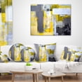 thumbnail image 4 of Designart Grey and Yellow Blur Abstract - Abstract Throw Pillow - 12x20, 4 of 5