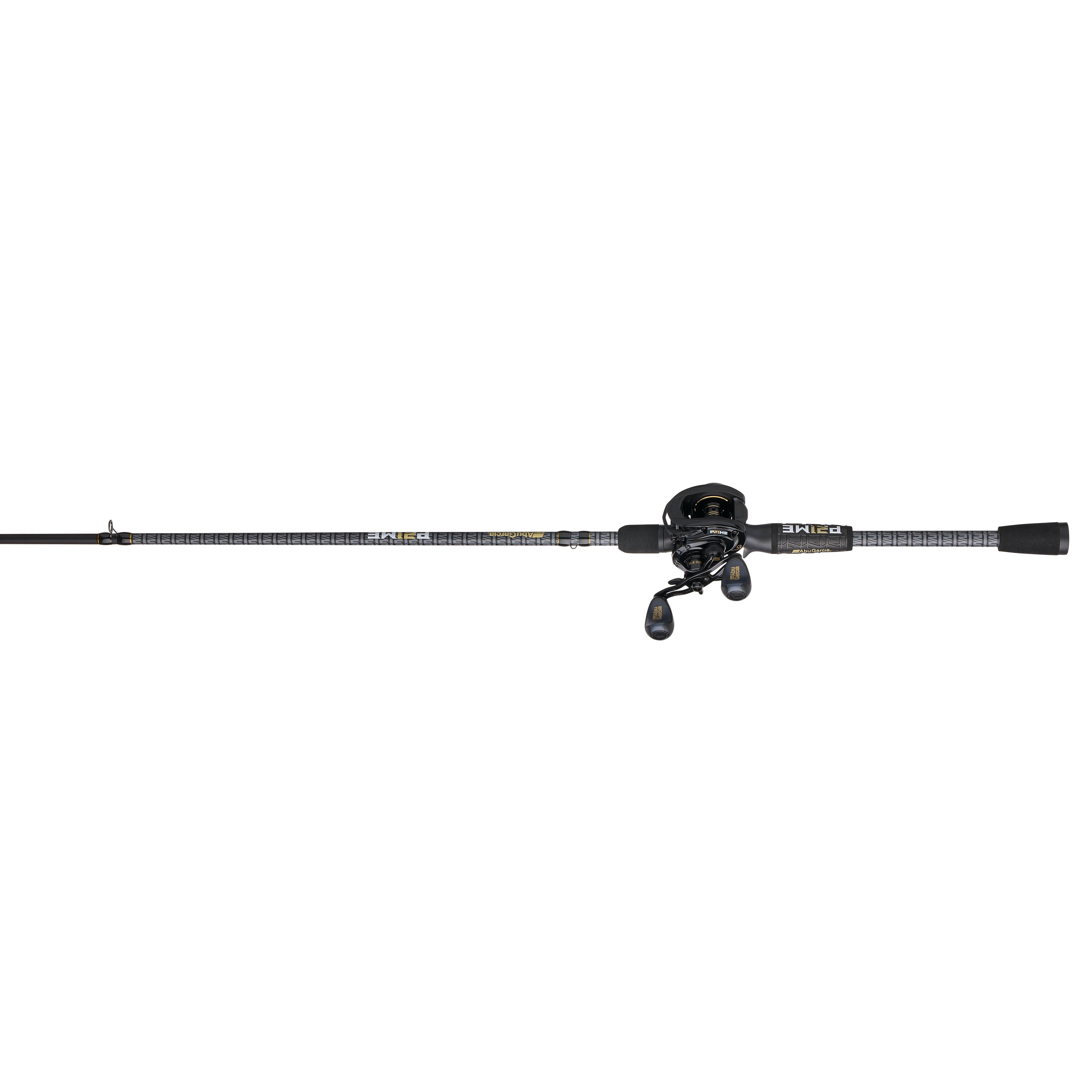 Abu Garcia Prime Baitcast Combo, 7' Medium Heavy, Black, Left-Handed