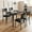 Black, variant on Juiluna Dining Table for 4, Small Table and Chairs Set of 4, Square Dinette Set for 4, Dinner Table Set, 5 Piece Kitchen & Dining Room Sets for Small Space, Apartment, Black/Vintage/Grey