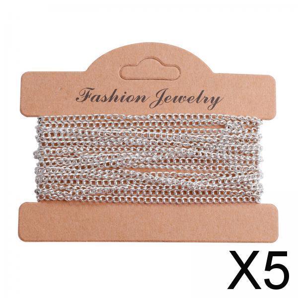Paquete de 2-6 cadenas de eslabones trenzados, joyería artesanal, llavero, pendientes, cadena de Cable curvada 5 piezas