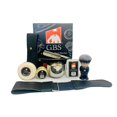 thumbnail image 1 of G.B.S Kit de afeitado húmedo para hombre, maquinilla de afeitar de acero inoxidable, mango de madera con estuche, cepillo de pelo de tejón sintético, jabón de afeitar natural, cuenco de afeitar crom, 1 of 5