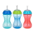 thumbnail image 1 of Cup Nuby, antiderrames, fácil de agarrar, con pajita flexible, 300 ml, 3 unidades, para niños de 1 año o más, 1 of 7