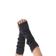 thumbnail image 3 of 1 Paire de Gants Longs Sans Doigts Haute Élasticité Protection des Poignets Collocations Multiples Tricotés Alpinisme Volants Gris Foncé, 3 of 6