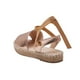 thumbnail image 3 of Sandalia Mujer Plana Suela Yute Tipo Piel Tiras Cruzadas, 3 of 4