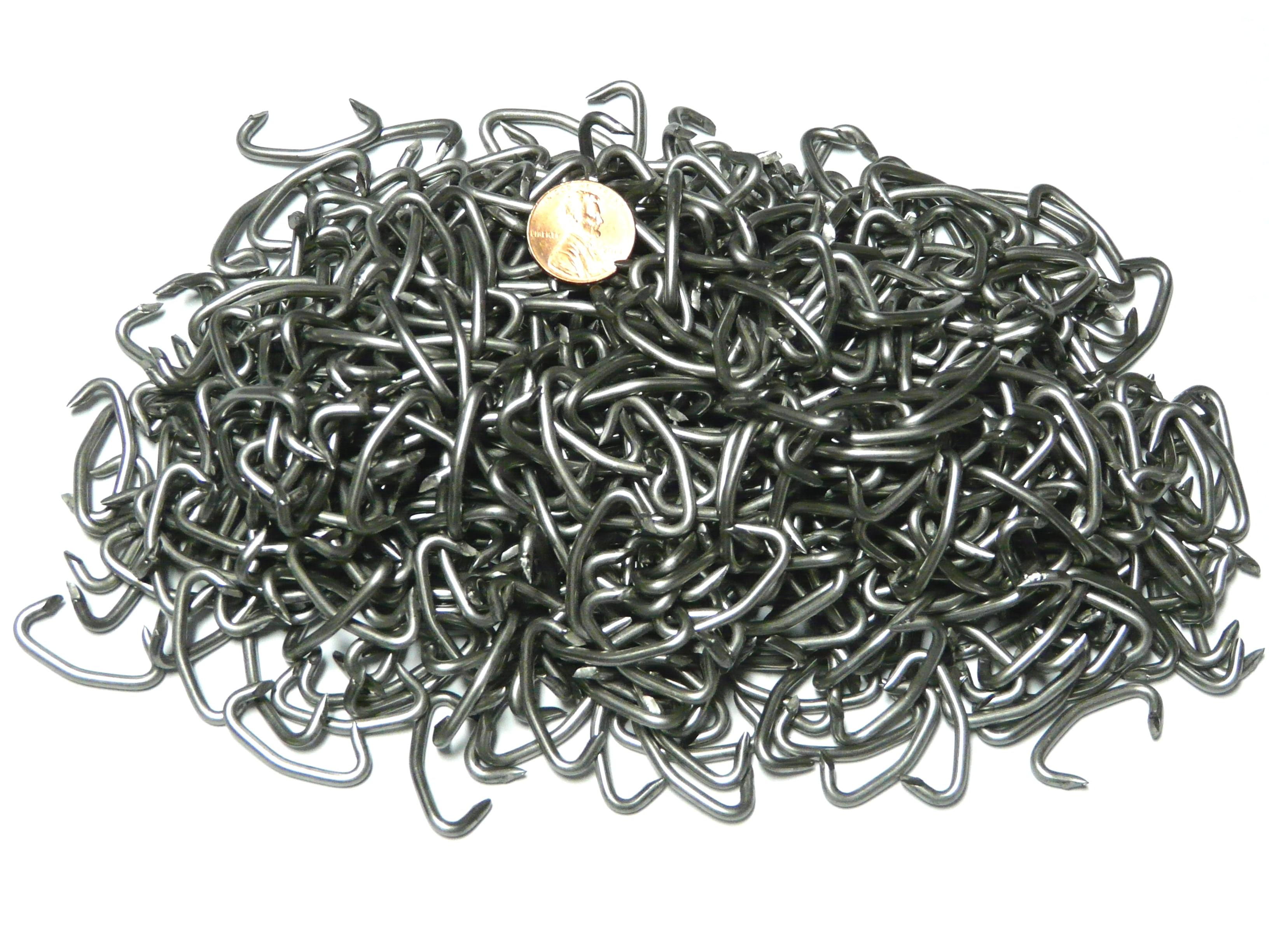 500 count bag-11oz 3//8 Galvanized Hog Rings for Rabbit cages traps fencing and dozens more uses around the farm /& home sausage casings