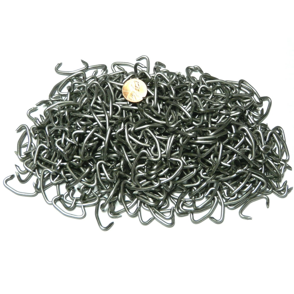 500 count 7/8" stainless steel hog rings 2lb bag great for cages