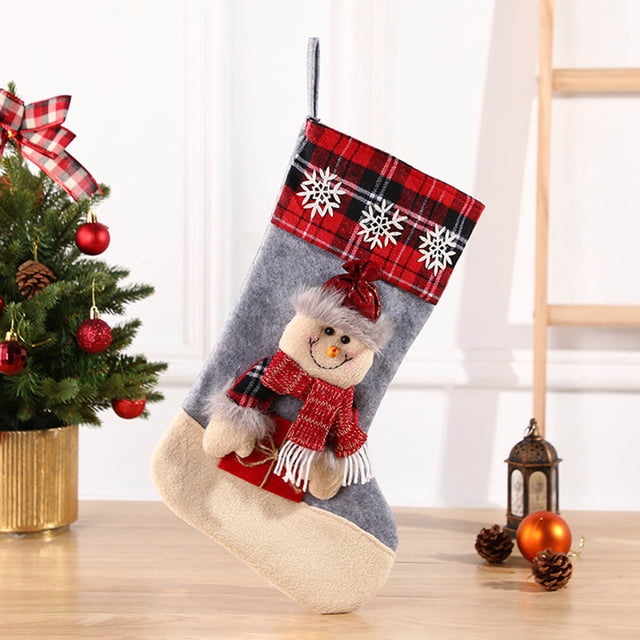 Medias Navideñas Xihbxyly Hallazgos de Ganga Patrón Navideño Adorno Navideño de Anciano