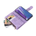 thumbnail image 4 of Case for Samsung Galaxy Note 20 5G Cover Zipper Pocket Wallet Case Magnetic Protective - Purple, 4 of 5