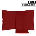 thumbnail image 2 of Fundas de almohada Utopia Bedding King de 50 x 100 cm, 2 unidades, microfibra roja, 2 of 6