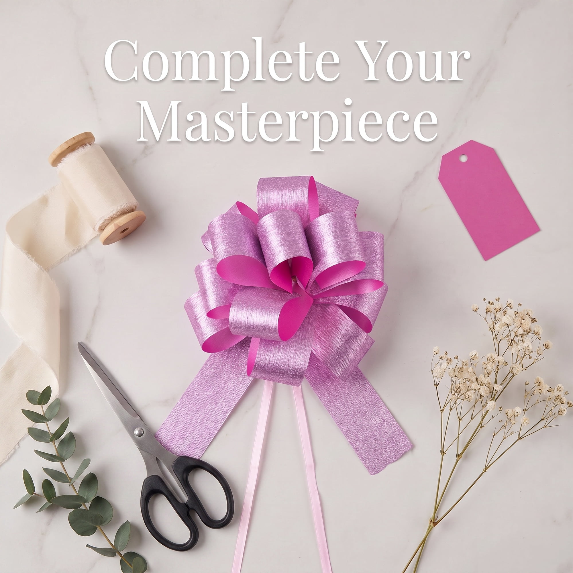 Unique Bargains Multi-Layered Star Bows for Decoration and Gift Wrapping Purposes Pink