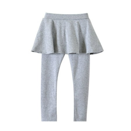 

BULLPIANO Toddler Girls Leggings Pants with Tutu Skirts Kids Culottes Footless Tights 3-11Y