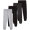 Black/Light Grey/Charcoal/Black, variant on Lee Boys' Sweatpants - 4 Pack Basic Cozy Active Fleece Jogger Pants with Pockets (4-20)