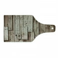 thumbnail image 1 of Wooden Print Cutting Board, Vintage Barn Shed Floor Wall Planks Sepia Art Old Natural Plywood Lodge Image, Tempered Glass Cutting and Serving Board, Wine Bottle Shape, Grey Brown, by Ambesonne, 1 of 1