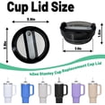 thumbnail image 6 of 40 OZ Tumbler Lid Replacement Fit for Stanley Cup, 2 Pack Clear Replacement Lids Fit for Stanley Travel Tumbler, Spill Proof Tumbler Covers for Stanley Cup Accessories, 6 of 13