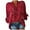 Rouge, variante sur TopLLC Chandails Henley à Manches Longues pour Femmes, Élégants, Col Rond, Imprimé Floral, Chandail à Enfiler, Chemises à Boutons, Décontracté, Grande Taille, Blouses Bohèmes, Haut avec Poches