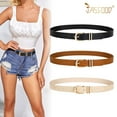 thumbnail image 3 of JASGOOD Women Leather Belts for Jeans Ladies Dresses Waist Belt with Gold Buckle 3 Pack, 3 of 9