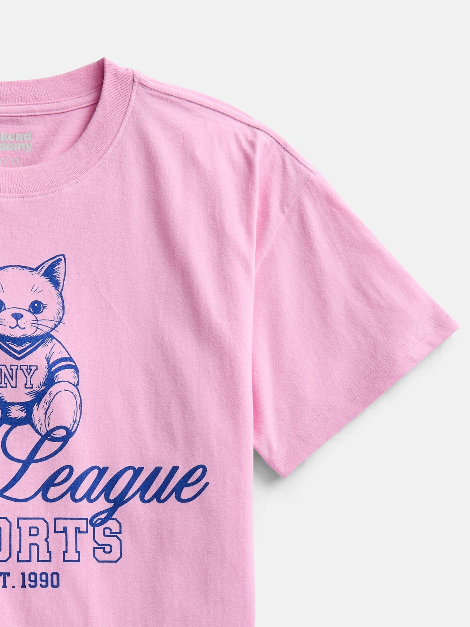 Weekend Academy Girls Graphic Tee with Short Sleeves, Sizes 4-18