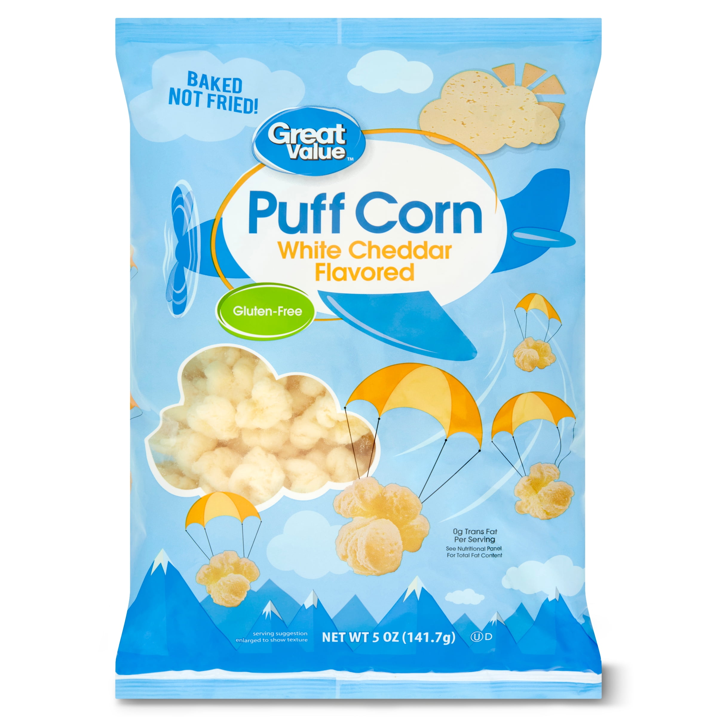 Great Value GlutenFree White Cheddar Flavored Puff Corn, 5 Oz