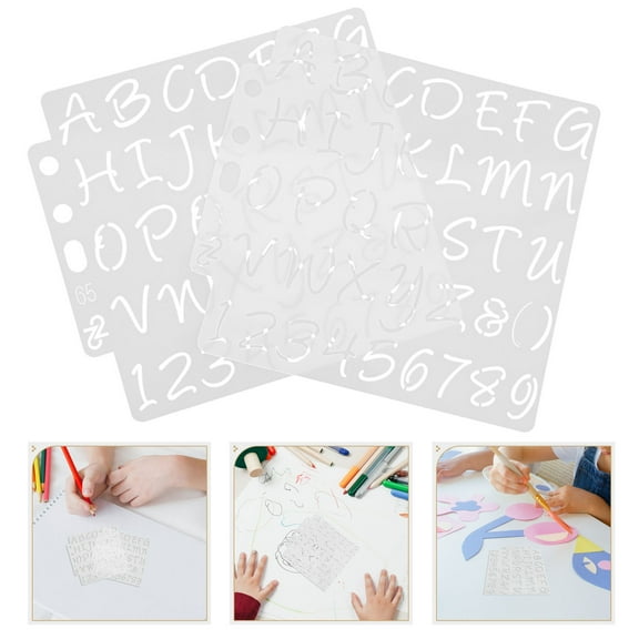LIFKOME 6pcs Professional Letter And Symbol Stencils Plastic Templates For Accurate Tracing Stencils For Painting Drawing And Crafting