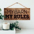 thumbnail image 2 of P. Graham Dunn My Barn My Rules Natural 10 x 4.5 Wood Wall Hanging Plaque Sign, 2 of 6