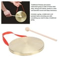 thumbnail image 3 of Gong Instrument, Tam Tam Gong Traditional Percussion Instrument Robust with Mallet and Red Hanging Ribbon for Parades Festivals Competitions, 3 of 7