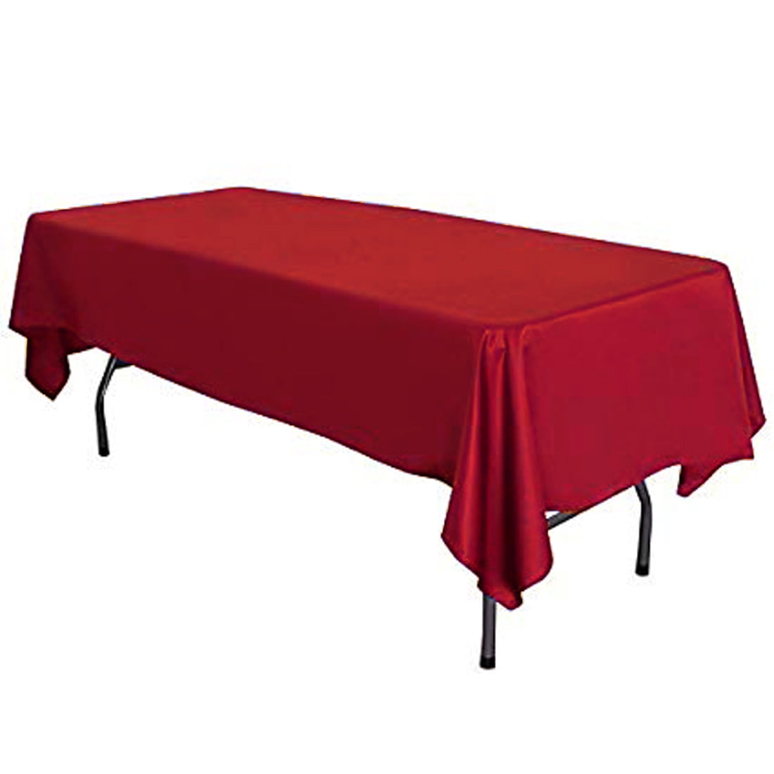 Gowinex Burgundy 58" x 102" Lamour Satin Rectangular Tablecloth - Walmart.com