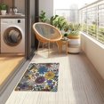 thumbnail image 4 of Yayeee Doormat for Inside 20"x32" Absorbent Low-Profile Washable Non-Slip Rubber Backed Entryway Rug, Blue Flowers, 4 of 8