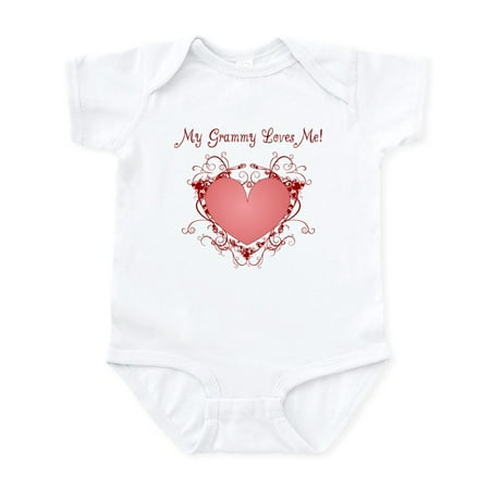 

CafePress - My Grammy Loves Me Heart Infant Bodysuit - Baby Light Bodysuit Size Newborn - 24 Months