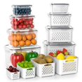 thumbnail image 1 of Recipientes de almacenamiento de frutas Anysig para nevera, paquete de 8 con colador, 1 of 7