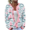 thumbnail image 2 of Heisall Womens Cardigan Coats Casual Christmas Print Knit Button-Up, 2 of 5