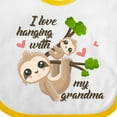 thumbnail image 4 of Inktastic Hanging with My Grandma Boys or Girls Baby Bib, 4 of 4