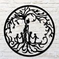 thumbnail image 6 of Wall and Child Family Tree Metal Hanging Silhouette Bedroom Living Room Decor -, 6 of 8