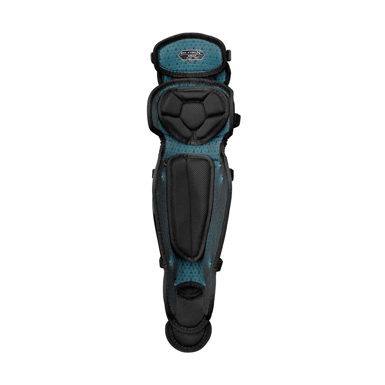 Easton Elite X Baseball Youth Leg Guards | Black/Silver | Youth