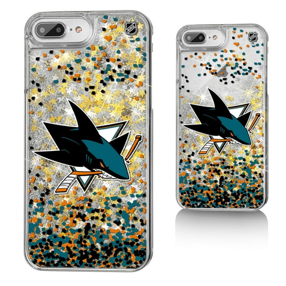 San Jose Sharks iPhone Confetti Glitter Case