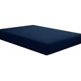 thumbnail image 4 of Fitted Sheet 1 Piece - 400 Thread Count & Breathable Fits Upto 15" Deep Pocket, 100% Egyptian Cotton Extra Long & All Around Elasticized Mattress Covers - Navy Blue Solid, Queen Size, 4 of 6