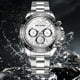 thumbnail image 4 of Reloj de lujo para hombre, resistente al agua, luminoso, cronógrafo de fácil lectura, esfera dorada/blanca/negra con reloj de pulsera con calendario, 4 of 7